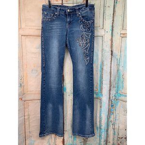 Trinity Ranch Womans Juniors 9 W:31 L:35 Montanna West Low Rise Boot Cut Jeans L